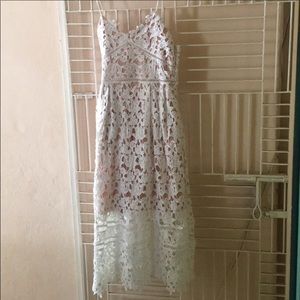 Floral lace midi dress